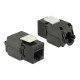 Powertech Keystone Module Rj45 Female Cab-N150, Cat.6Α Utp 180°, Μαύρο Powertech Keystone Module Rj45 Female Cab-N150, Cat.6Α Utp 180°, Μαύρο
