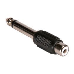 Powertech Αντάπτορας Mono 6.35Mm Σε Rca Cab-J025, Μαύρος, 5Τμχ