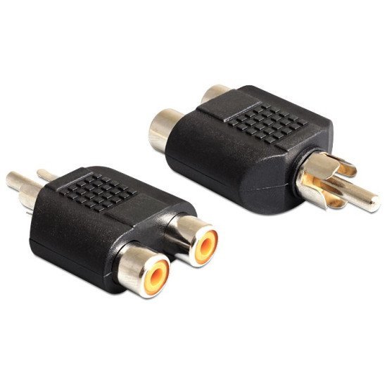 Delock Αντάπτορας Από 2X Rca Θηλυκό Σε 1X Rca Αρσενικό 84499, Μαύρος Delock Αντάπτορας Από 2X Rca Θηλυκό Σε 1X Rca Αρσενικό 84499, Μαύρος
