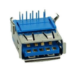 Usb 3.0 Connector A Type (M, Solder), Silver Usb 3.0 Connector A Type (M, Solder), Silver