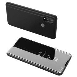 Powertech Θήκη Clear View Mob-1515, Huawei P Smart 2020, Μαύρη
