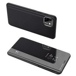 Powertech Θήκη Clear View Mob-1519, Huawei Y5P, Μαύρη