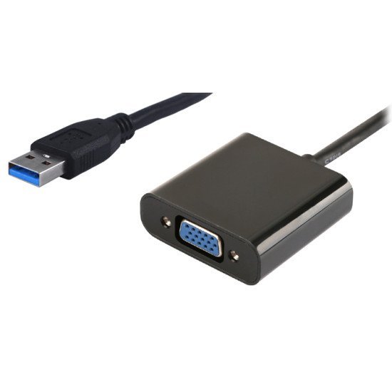Powertech Αντάπτορας Usb 3.0 Σε Vga Pth-021, Full Hd, Μαύρο Powertech Αντάπτορας Usb 3.0 Σε Vga Pth-021, Full Hd, Μαύρο
