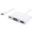 Powertech Αντάπτορας Type-C Σε Vga + Type-C + Usb 3.0 Pth-035, Λευκό