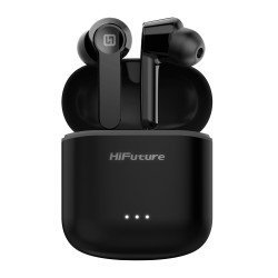 HIFUTURE earphones FlyBuds, true wireless, με θήκη φόρτισης, μαύρα