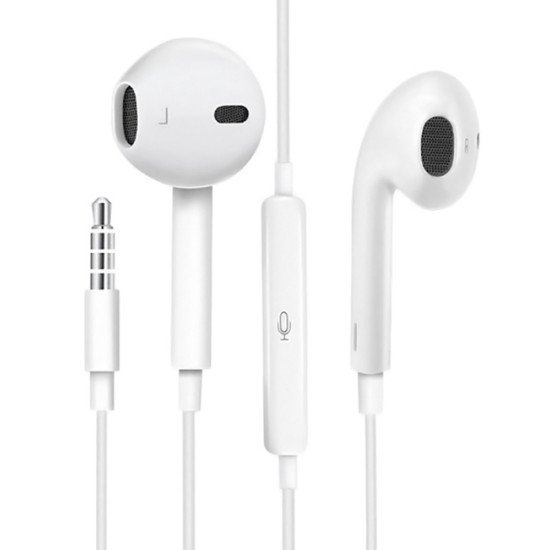 Usams Earphones Με Μικρόφωνο Ep-22, 3.5Mm, 14Mm, 1.2M, Λευκά