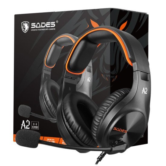 Sades Gaming Headset A2, Multiplatform, 3.5Mm, Μαύρα