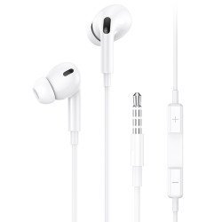 Usams Earphones Με Μικρόφωνο Ep-41, 3.5Mm, 10Mm, 1.2M, Λευκά
