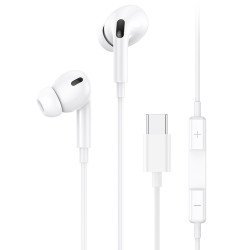 Usams Earphones Με Μικρόφωνο Ep-41, Usb Type-C, 10Mm, 1.2M, Λευκά