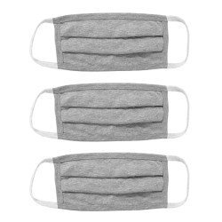 Μάσκα Προστασίας Βαμβακερή Msk-0007, Επαναχρησιμοποιούμενη, Γκρι, 3Τμχ