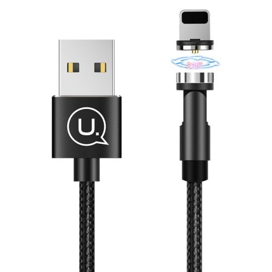 Usams Καλώδιο Usb Σε Lightning U59, Μαγνητικό, Περιστρεφόμενο, 1M, Μαύρο Usams Καλώδιο Usb Σε Lightning U59, Μαγνητικό, Περιστρεφόμενο, 1M, Μαύρο