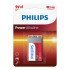Philips Power Αλκαλικές Μπαταρίες 6Lr61P1B/10, 6Lr61 9V, 1Τμχ
