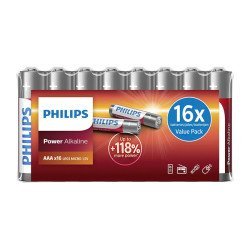 Philips Power Αλκαλικές Μπαταρίες Lr03P16F/10, Aaa Lr03 1.5V, 16Τμχ