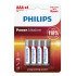 Philips Power Αλκαλικές Μπαταρίες Lr03P4B/5, Aaa Lr03 1.5V, 4Τμχ