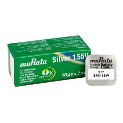 Murata Μπαταρία Silver Oxide Για Ρολόγια Sr516Sw, 1.55V, No317, 10Τμχ Murata Μπαταρία Silver Oxide Για Ρολόγια Sr516Sw, 1.55V, No317, 10Τμχ