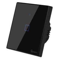 Sonoff Smart Διακόπτης Τχ-T3Eu1C, Αφής, Wi-Fi, Μονός, Μαύρος