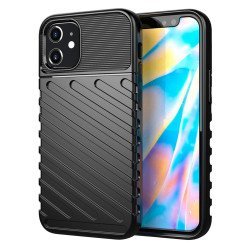 Powertech Θήκη Carbon Mob-1558 Για  Iphone 12 Min, Μαύρη