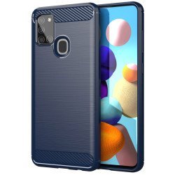 POWERTECH Θήκη Carbon Flexible MOB-1565 για Samsung A21S, μπλε