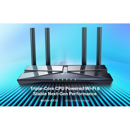Tp-Link Router Archer Ax10, Wi-Fi 6, 1500Mbps Ax1500 Dual Band, Ver. 1.0