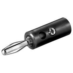 Goobay Βύσμα Μπανάνα Plug 11373, Αρσενικό 4.5Mm, Μαύρο, 10Τμχ