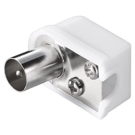 Goobay Βύσμα Coaxial 11502, Γωνιακό, Αρσενικό, Λευκό, 10Τμχ Goobay Βύσμα Coaxial 11502, Γωνιακό, Αρσενικό, Λευκό, 10Τμχ