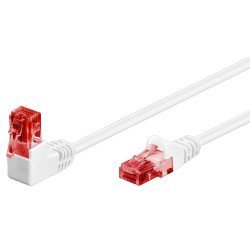 Goobay Καλώδιο U/Utp Cat6 51522, Γωνιακό, Cca Awg 25/7, 1M, Λευκό