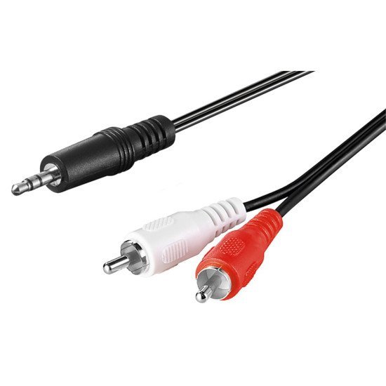Goobay Καλώδιο Ήχου 51651 3.5Mm Σε 2X Rca, 3 Pin Stereo, 5M, Μαύρο Goobay Καλώδιο Ήχου 51651 3.5Mm Σε 2X Rca, 3 Pin Stereo, 5M, Μαύρο