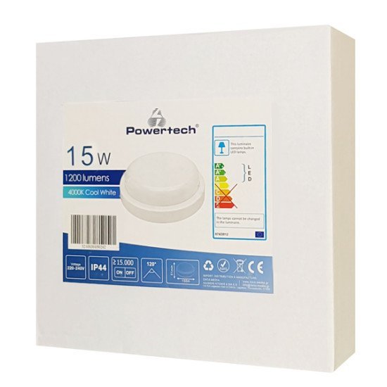 Powertech Led Φωτιστικό Τοίχου Extl-0003, Αισθητήρας Κίνησης, 15W, Λευκό Powertech Led Φωτιστικό Τοίχου Extl-0003, Αισθητήρας Κίνησης, 15W, Λευκό