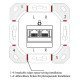 Goobay Επιτοίχια Πρίζα Cat 6A 68572, 2X Rj45, 80X80Mm, Λευκή Goobay Επιτοίχια Πρίζα Cat 6A 68572, 2X Rj45, 80X80Mm, Λευκή