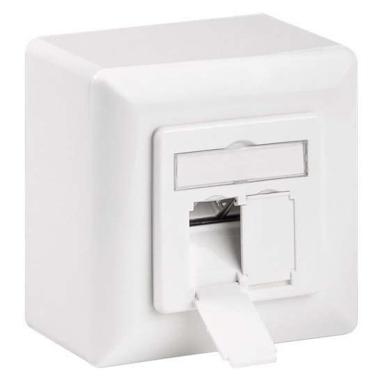 Goobay Επιτοίχια Πρίζα Cat 6A 68572, 2X Rj45, 80X80Mm, Λευκή Goobay Επιτοίχια Πρίζα Cat 6A 68572, 2X Rj45, 80X80Mm, Λευκή
