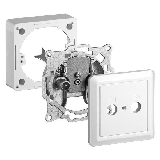 Goobay Επιτοίχια Πρίζα Κεραίας 68851, Tv & Fm, Λευκό Goobay Επιτοίχια Πρίζα Κεραίας 68851, Tv & Fm, Λευκό