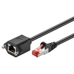 Goobay Καλώδιο Προέκτασης F/Utp Cat6 77560, Copper, Awg 26, 2M, Μαύρο Goobay Καλώδιο Προέκτασης F/Utp Cat6 77560, Copper, Awg 26, 2M, Μαύρο