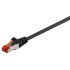 Goobay Καλώδιο S/Ftp (Pimf) Cat6 95468, Cca, Awg 27/7, 0.5M, Μαύρο