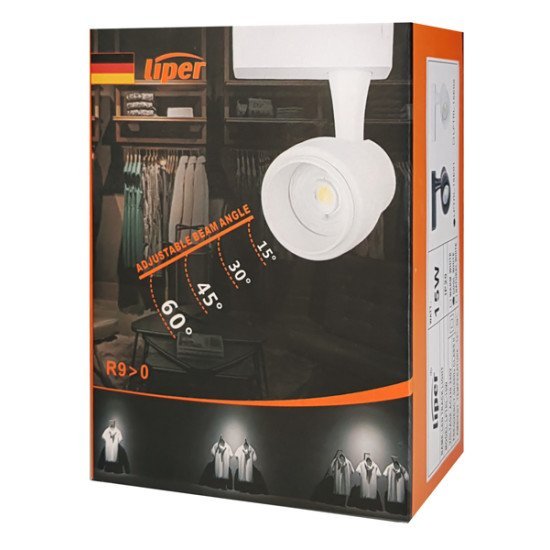 Liper Led Track Light Lptrl-30E02, Ip20, 30W 4000K, Μεταλλικό, Λευκό