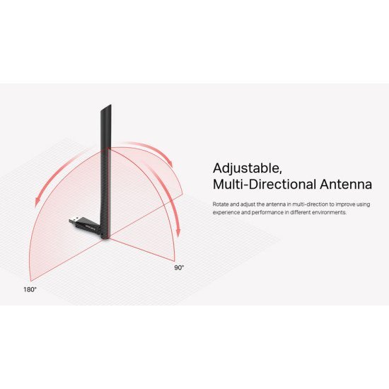 Mercusys Wireless Usb Adapter Mu6H, 5Dbi, Ac650, Dual Band, Ver. 1.0