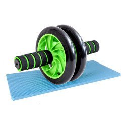 Ρόδα Κοιλιακών Ab Wheel Gym-0001, Μαύρο-Πράσινο
