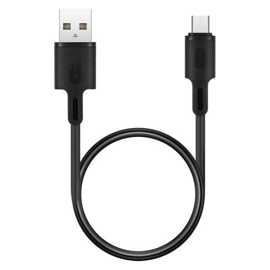 Rockrose Καλώδιο Usb Σε Micro Usb Beta Am Mini, 2.4A 12W, 30Cm, Μαύρο Rockrose Καλώδιο Usb Σε Micro Usb Beta Am Mini, 2.4A 12W, 30Cm, Μαύρο