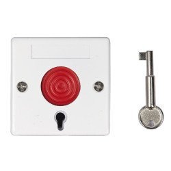Ενσύρματο Κουμπί Πανικού Με Κλειδί Απενεργοποίησης, White Ενσύρματο Κουμπί Πανικού Με Κλειδί Απενεργοποίησης, White
