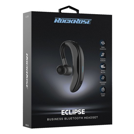 Rockrose Bluetooth Earphone Eclipse, Bt 4.1, 170Mah, Γκρι