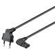 Goobay Καλώδιο Τροφοδοσίας Euro 97346, Γωνιακό, 2X0.75 Mm², 1M, Μαύρο Goobay Καλώδιο Τροφοδοσίας Euro 97346, Γωνιακό, 2X0.75 Mm², 1M, Μαύρο