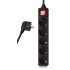 Powertech Πολύπριζο Pt-877, 5X Schuko, 16A, 3M, Μαύρο