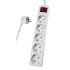 Powertech Πολύπριζο Pt-878, 5X Schuko, 16A, 5M, Λευκό