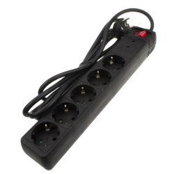 Powertech Πολύπριζο Ασφαλείας Pt-883, 5X Schuko, 16A, 3M, Μαύρο Powertech Πολύπριζο Ασφαλείας Pt-883, 5X Schuko, 16A, 3M, Μαύρο