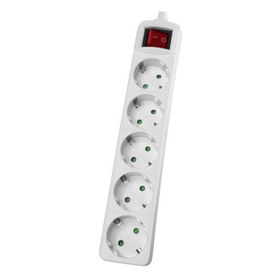 Powertech Rewirable Πολύπριζο Pt-886, 5X Schuko, 16A, Λευκό Powertech Rewirable Πολύπριζο Pt-886, 5X Schuko, 16A, Λευκό