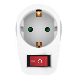 Powertech Αντάπτορας Ρεύματος Pt-811, 1X Schuko, 16A, Λευκός