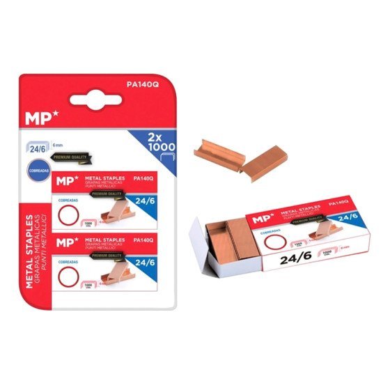 Mp Ανταλλακτικά Συρραπτικού 24/6 Pa140Q, Copper Plated, 2X 1000Τμχ Mp Ανταλλακτικά Συρραπτικού 24/6 Pa140Q, Copper Plated, 2X 1000Τμχ