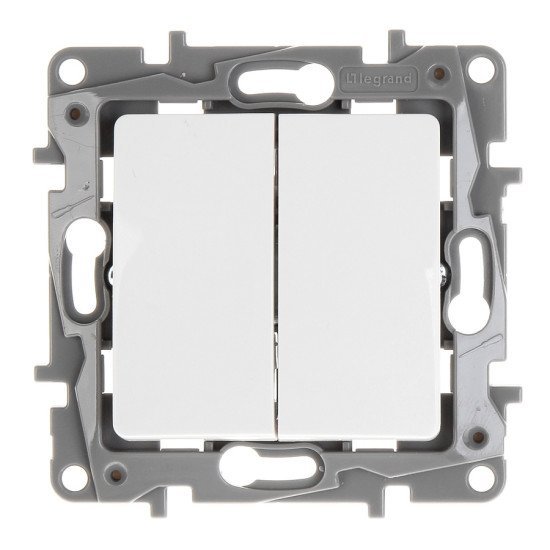 Legrand Διακόπτης Αλέ-Ρετούρ 764502, Διπλός, Λευκός Legrand Διακόπτης Αλέ-Ρετούρ 764502, Διπλός, Λευκός