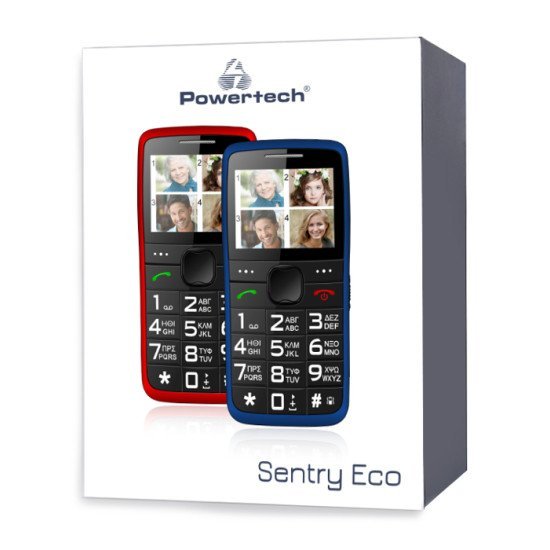 Powertech Κινητό Τηλέφωνο Sentry Eco Ptm-25, Sos Call, Με Φακό, Κόκκινο