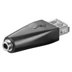 Goobay Αντάπτορας Usb Θηλυκό Σε 3.5Mm Θηλυκό 93982, Μαύρο