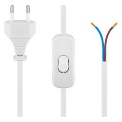 Goobay Καλώδιο Τροφοδοσίας 51349, 2X0.75Mm², Με Διακόπτη, 1.5M, Λευκό Goobay Καλώδιο Τροφοδοσίας 51349, 2X0.75Mm², Με Διακόπτη, 1.5M, Λευκό